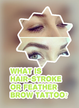 Feather brow tattoo