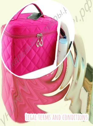 Makeup bag with handle on top